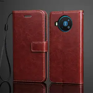 Bilashmart case Nokia 8.3 5G / Nokia 8 V 5G UW card holder cover case Pu leather Flip Cover Retro wallet phone bag fitted case business