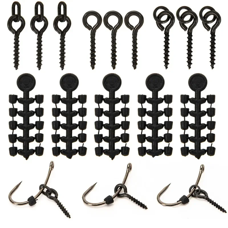 Rubber Beads for Carp Fish Hook Carp Fishing Accessories Fish hook Stoper 20pcs Fishing Boilie Screw Chod Rigs