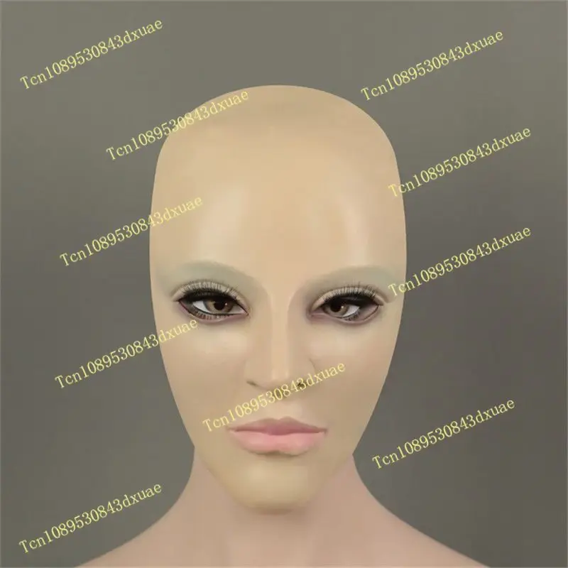 Cute beautiful woman mask latex makeup face mask full face cosplay drag