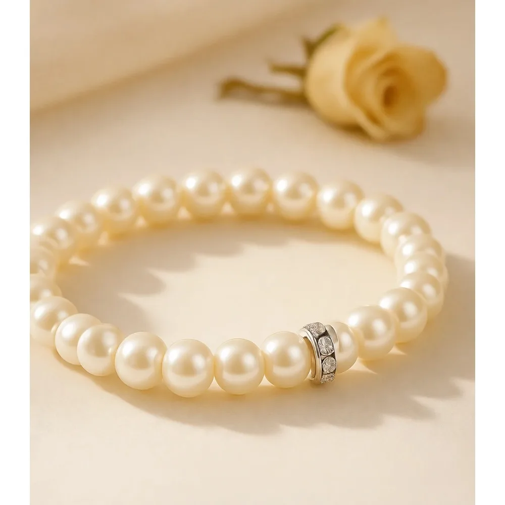 

Винтажный многослойный жемчужный браслет на резинке в стиле 1920-х годов для свадеб и вечеринок