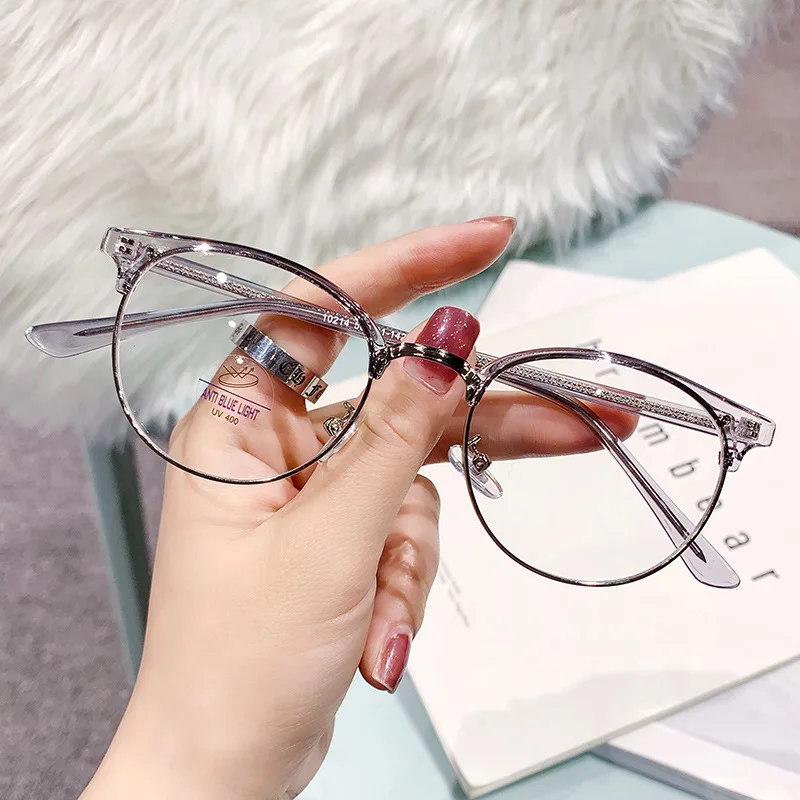 Fashion Glasses frame myopia prescription computer glasses multifocal reading glasses women bluelight blocking glasses custom