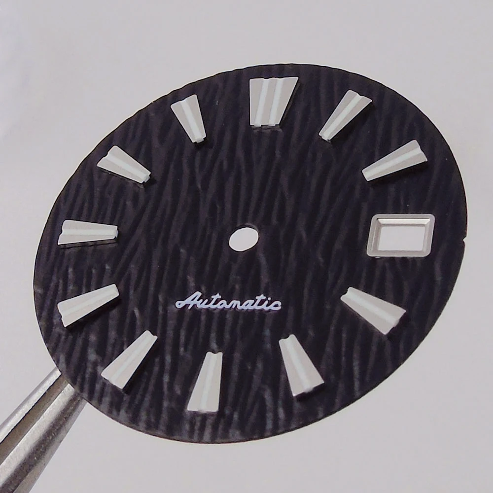 29 مللي متر نسيج الرخام العقيمة ساعة الطلب وجوه استبدال اليد الأخضر مضيئة صالح ل NH35 NH36 SKX SRP