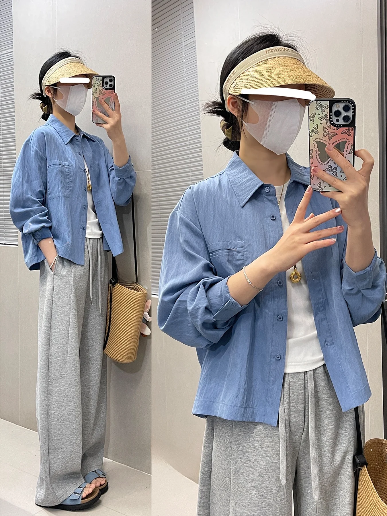 

Свободная женская рубашка Fre Blue из тонкой ткани лиоцелл с хлопком, с защитой от солнца, удлиненная, повседневная