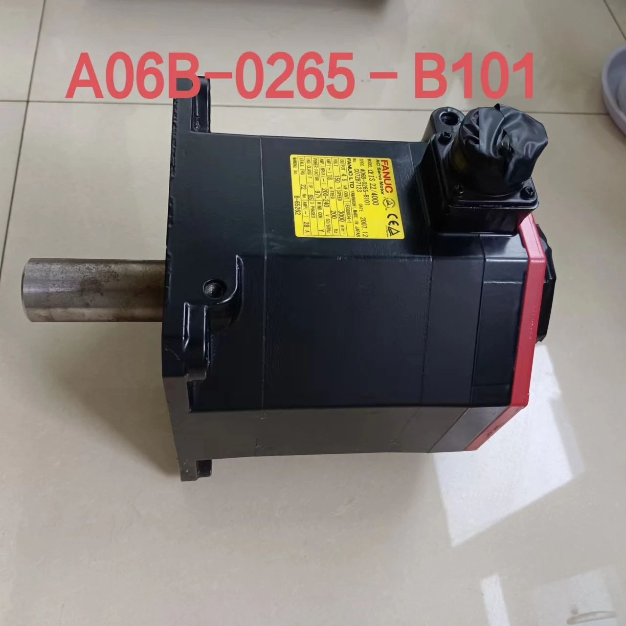 

A06B-0265-B101 FANUC servo motor, the second-hand test is intact，Provide testing videos before shipment.