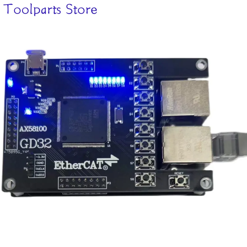 AX58100 Slave GD32F470/GD32F4407 Development Board EtherCAT Slave 16IO CIA402