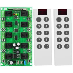 433MHZ DC 12V 10A 10CH bezprzewodowy System pilot przemysłowy RF indywidualne kod nauki światła/lampy/led band AGD