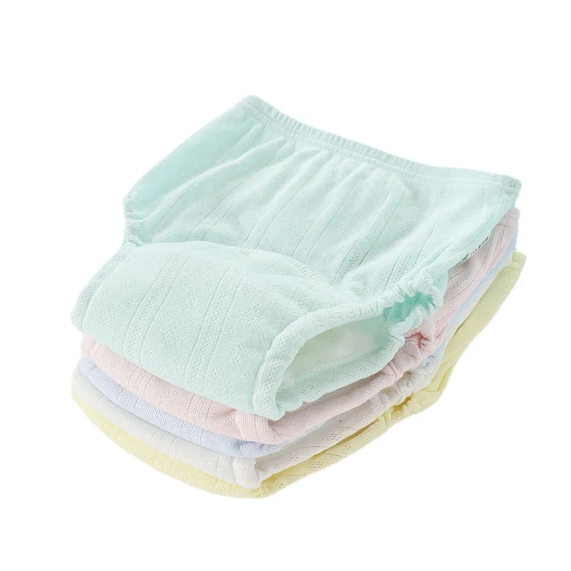 Newborn Training Pants Baby Shorts Solid Color Washable Underwear BABY Boy Girl Cloth Diapers Reusable Nappies Infant Panties