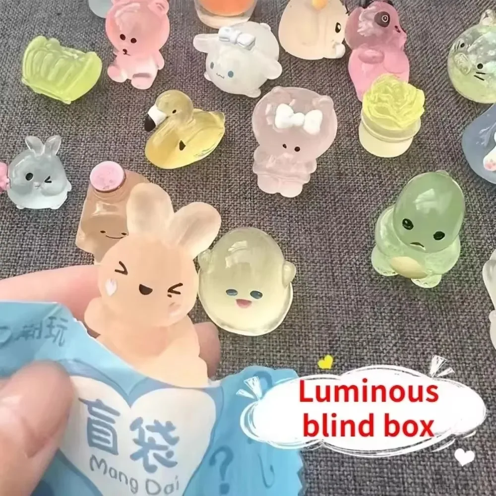 10-50pcs Miniatures Animal Blind Bag Toys Luminous Mini Simulation Small Gift Children's Gift Blind Surprise Box Doll Ornament