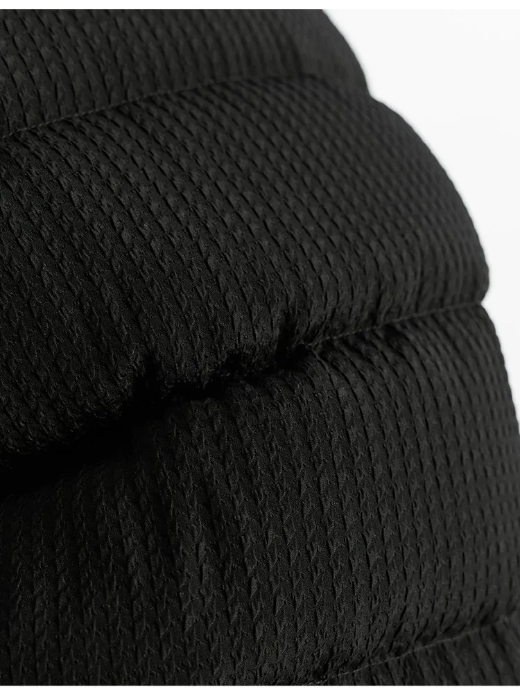 Women's New Chinese Style Goose Down Jacket with Button Detail, 2026 New Model, Made of Real Silk Guanle Crepe Fabric