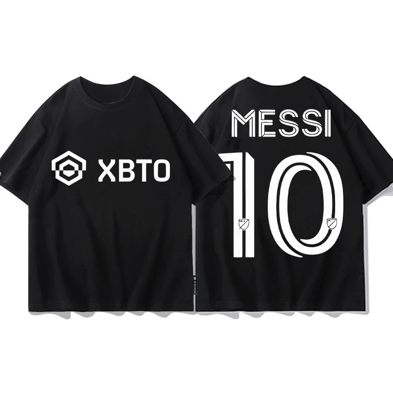 

The 2025 summer new Miami International Messi's same short-sleeved T-shirt for teenagers men's and women's football tops