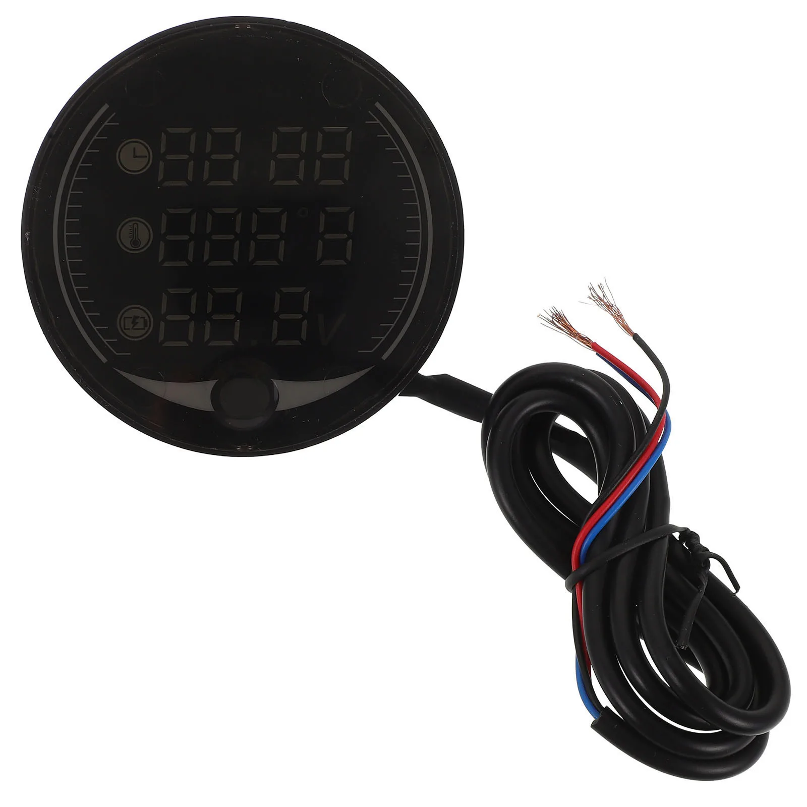 

Voltage Thermometer Car Digital Display 9-24V Motorcycle Voltmeter Temperature Gauge LED Clock Dashboard Plastic Time Meter Car