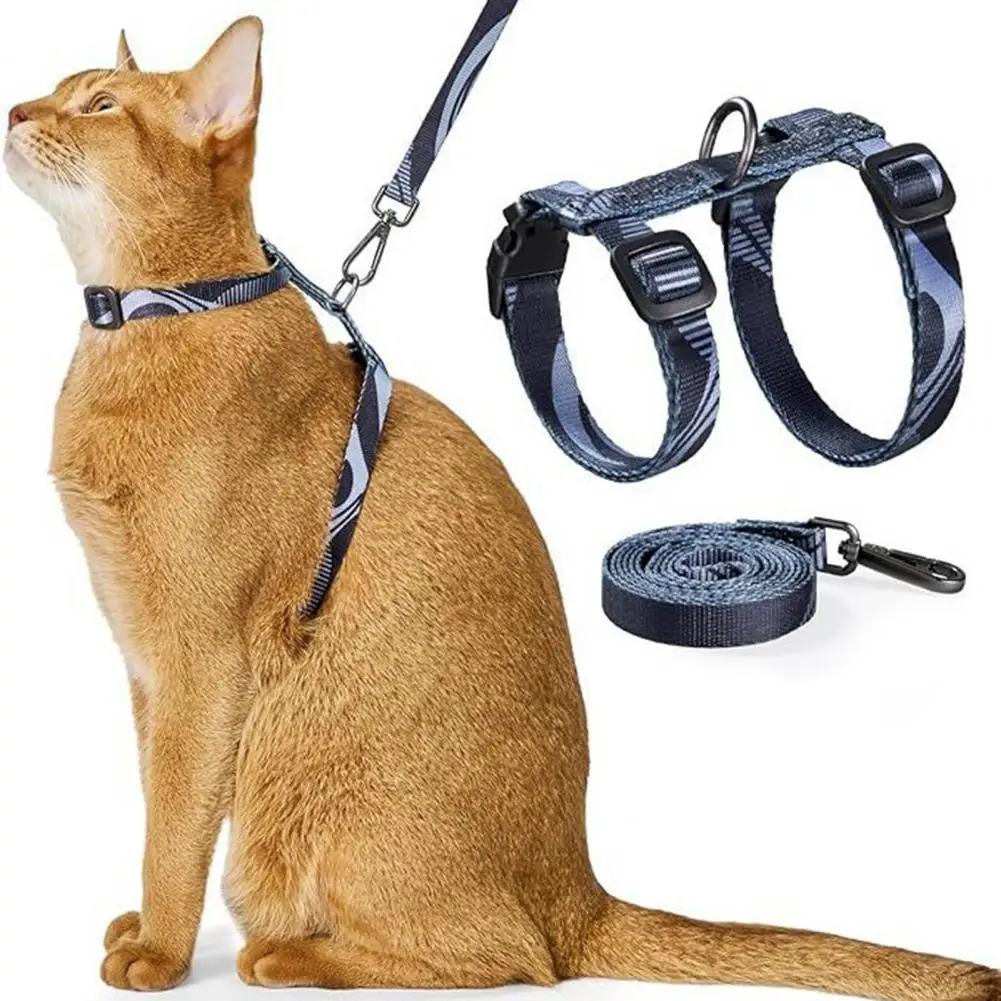 

Skin-friendly Cat Leash Escape Proof Cat Harness Leash Set for Walking Travel Soft Adjustable Kitten Harness for Small for Cats