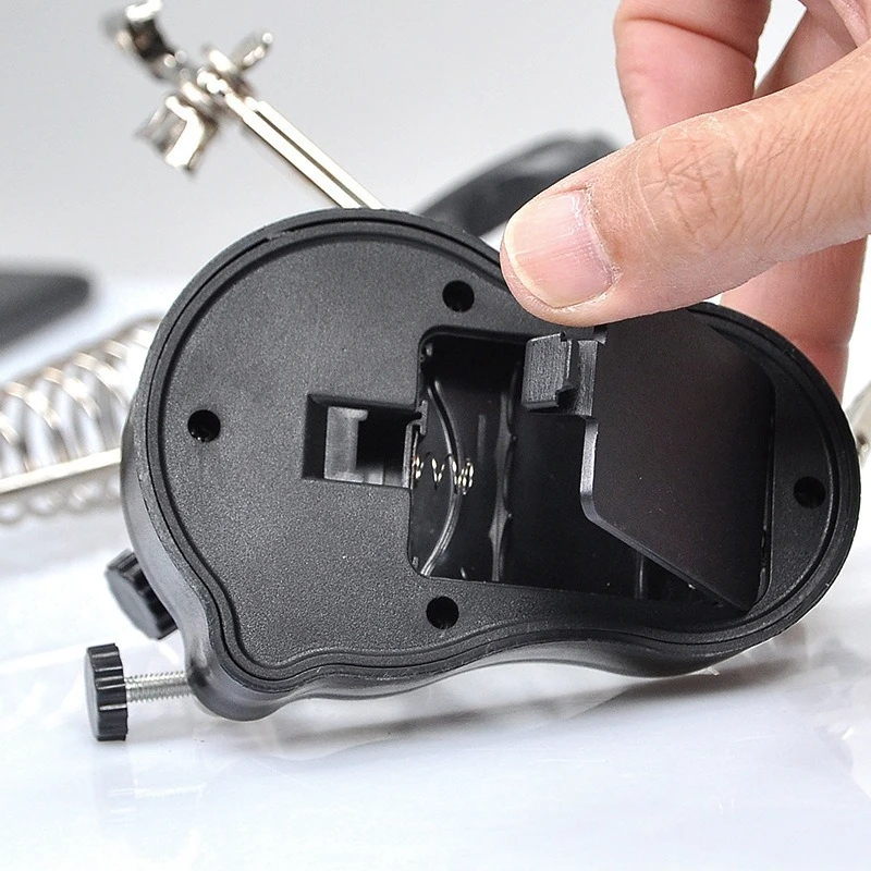 Iron Station Stand With Welding Magnifying Glass Clip Clamp Third Hand Helping Desktop Magnifier Soldering Repair Tool