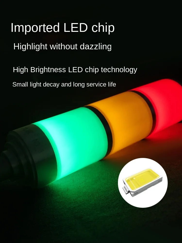 عالية الجودة الأسود الألومنيوم متعدد الطبقات 3 ألوان 24 فولت LED مصباح تحذير للآلات الصناعية السلامة طوي إشارة برج الخفيفة #4