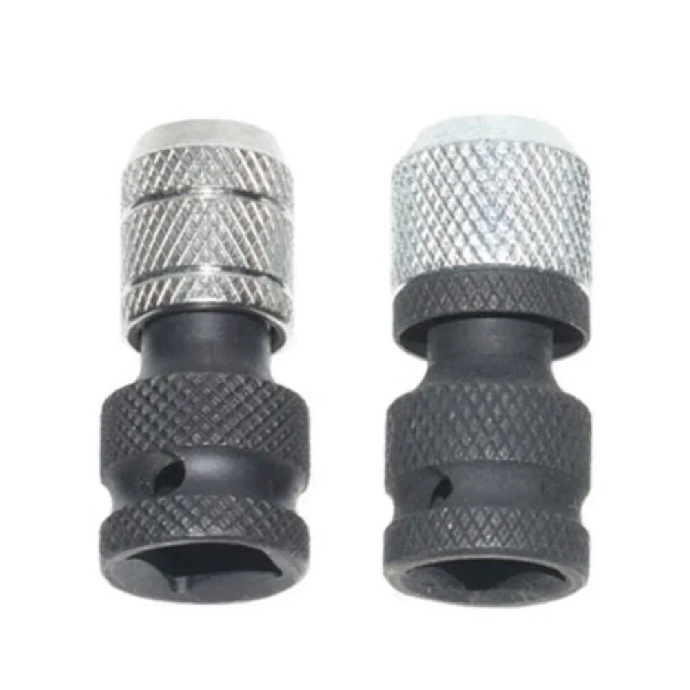 2pcs Drill Chuck Converter Socket Adapter Hex Shank Drill Socket Adapter Impact Drive 1/2 Square To 1/4 Inch Hex Converter ﻿