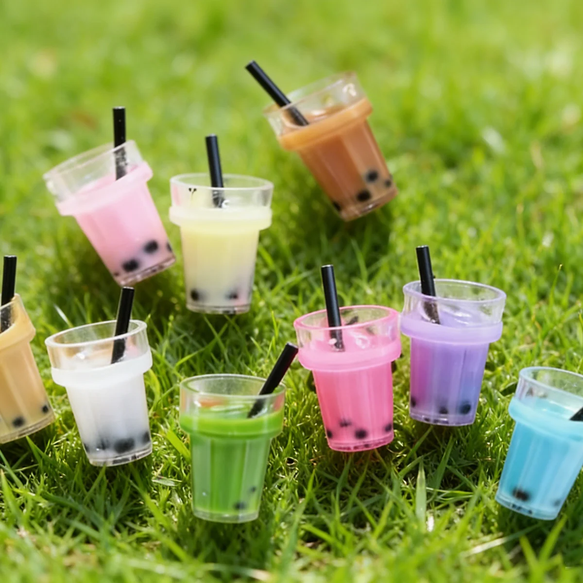 10pcs 3D Cartoon Bubble Milk Tea Charms Cute Pendants for Jewelry Making DIY Handmade Bracelet Earrings Key Chain Accessories - AliExpress 36 - Image 4