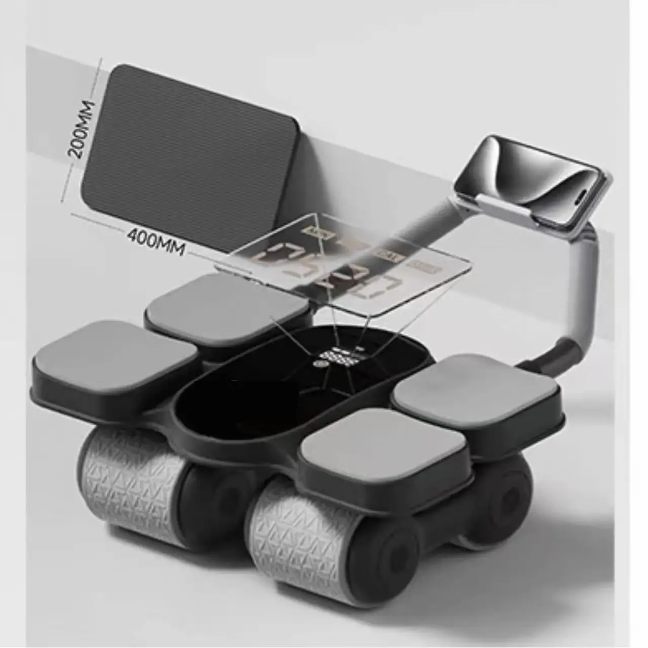 2025 High-Performance Ab Wheel and Gym Muscle Training Four Rollers with Elbow Supports Adjustable Portable and Comfortable