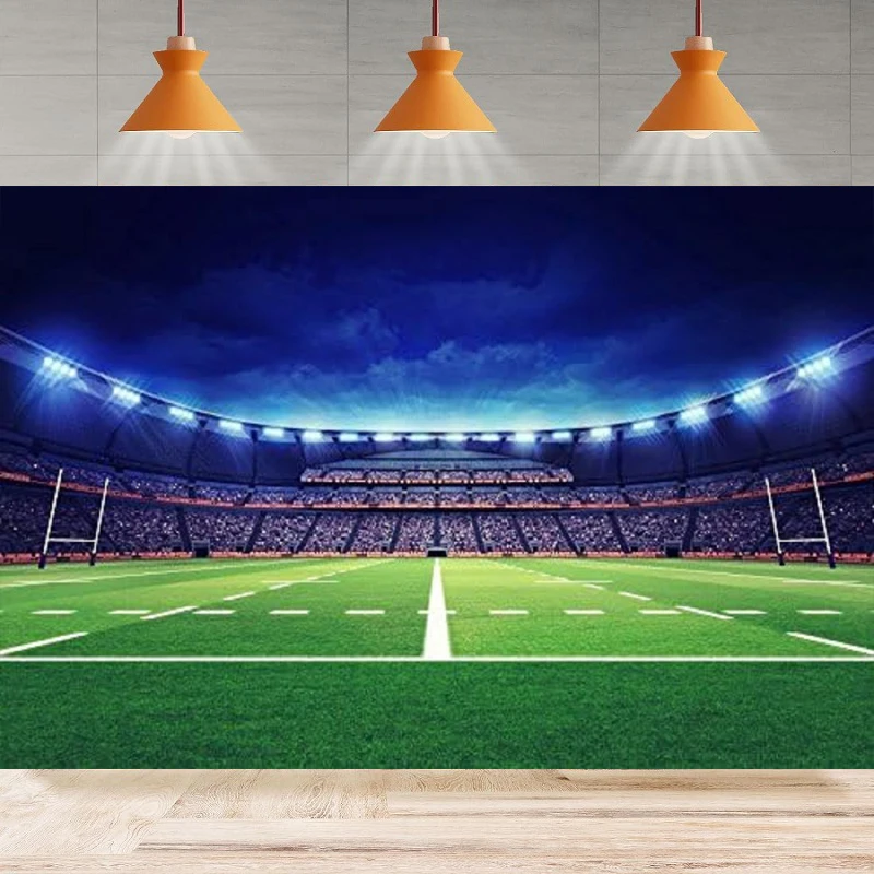 Football Photography Backdrop Sports Game Stadium Pictures Newborn Kids Background Home Party Backdrop Wall Banner Decor Poster