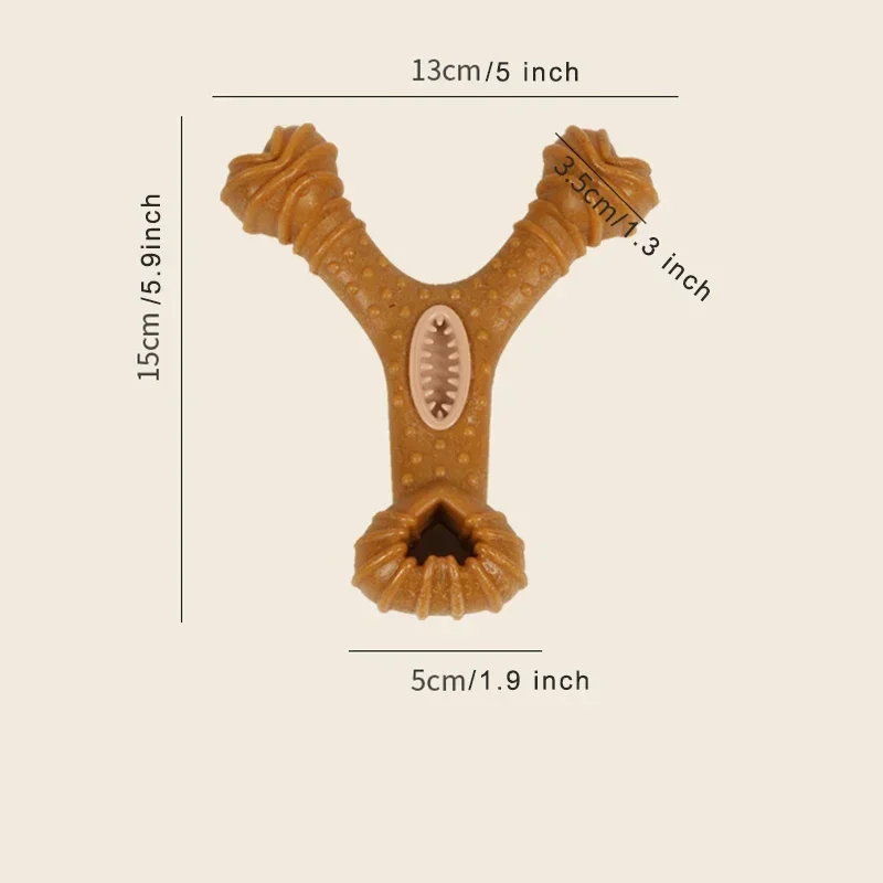 22cm langlebiges und interaktives Hundes pielzeug aus Holz zur Zahn reinigung von unzerstörbaren, robusten, haltbaren Hundes piel zeugen für große Rassen