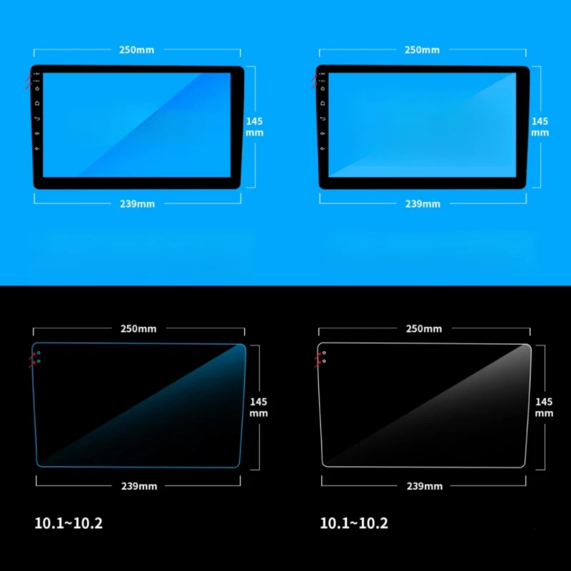 7/9/10.1inch HD/Anti-BL/Matte Tempered Glass Screen Gard For Android FlyAudio Car Radio Navigation Multimedia Player Display