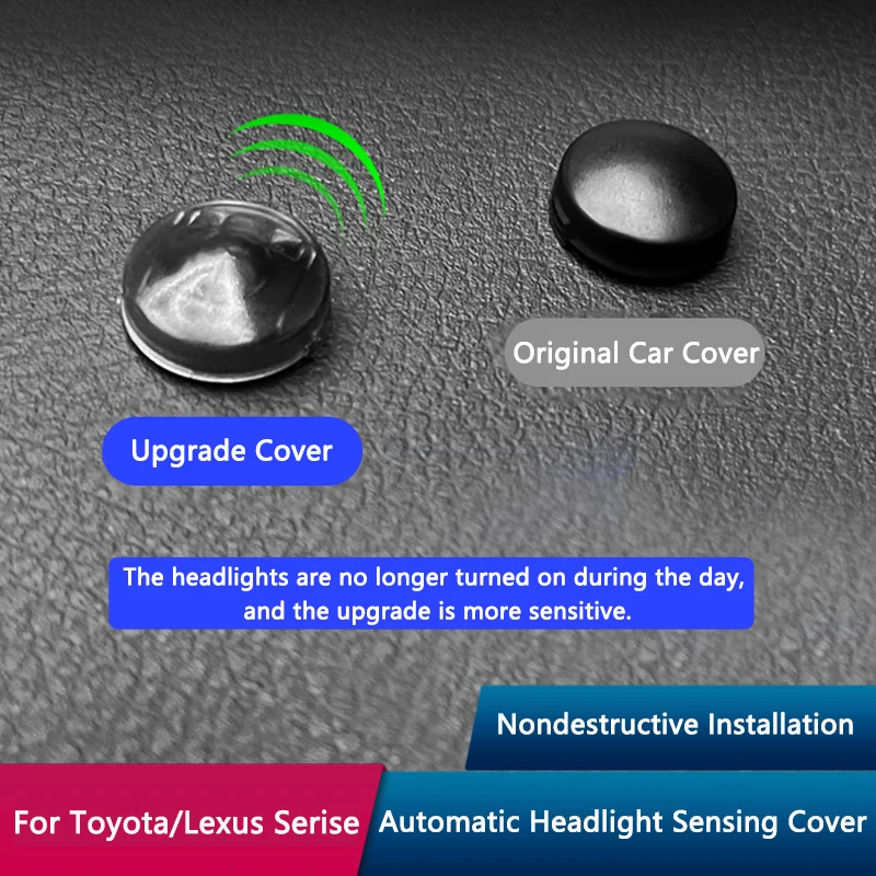 TAJIAN Car Automatic Headlight Sensor Cover Head Light Sensor Cap Photosensitive Trims For Toyota Lexus Series Camry RAV4 Sienna