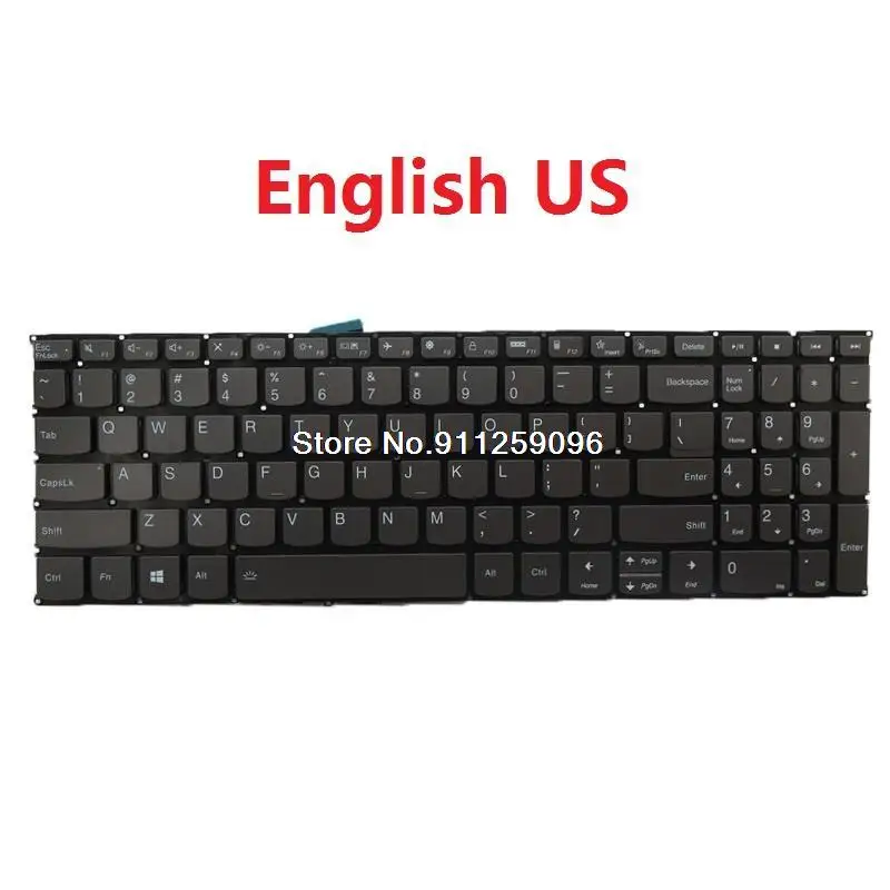 

Keyboard For Lenovo For Ideapad 5-15IIL05 5-15ARE05 5-15ITL05 5-15ALC05 English US PC4SB 9Z.NDUBN.B1N SN20M61485 Backlit New