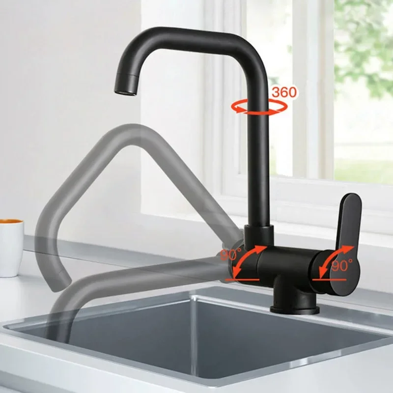 Brushed Gold kitchen Sink Faucet 360 Rotation Folding Kitchen Faucet Stainless Steel Lead  Bathroom Sink Faucet Mixer Tap