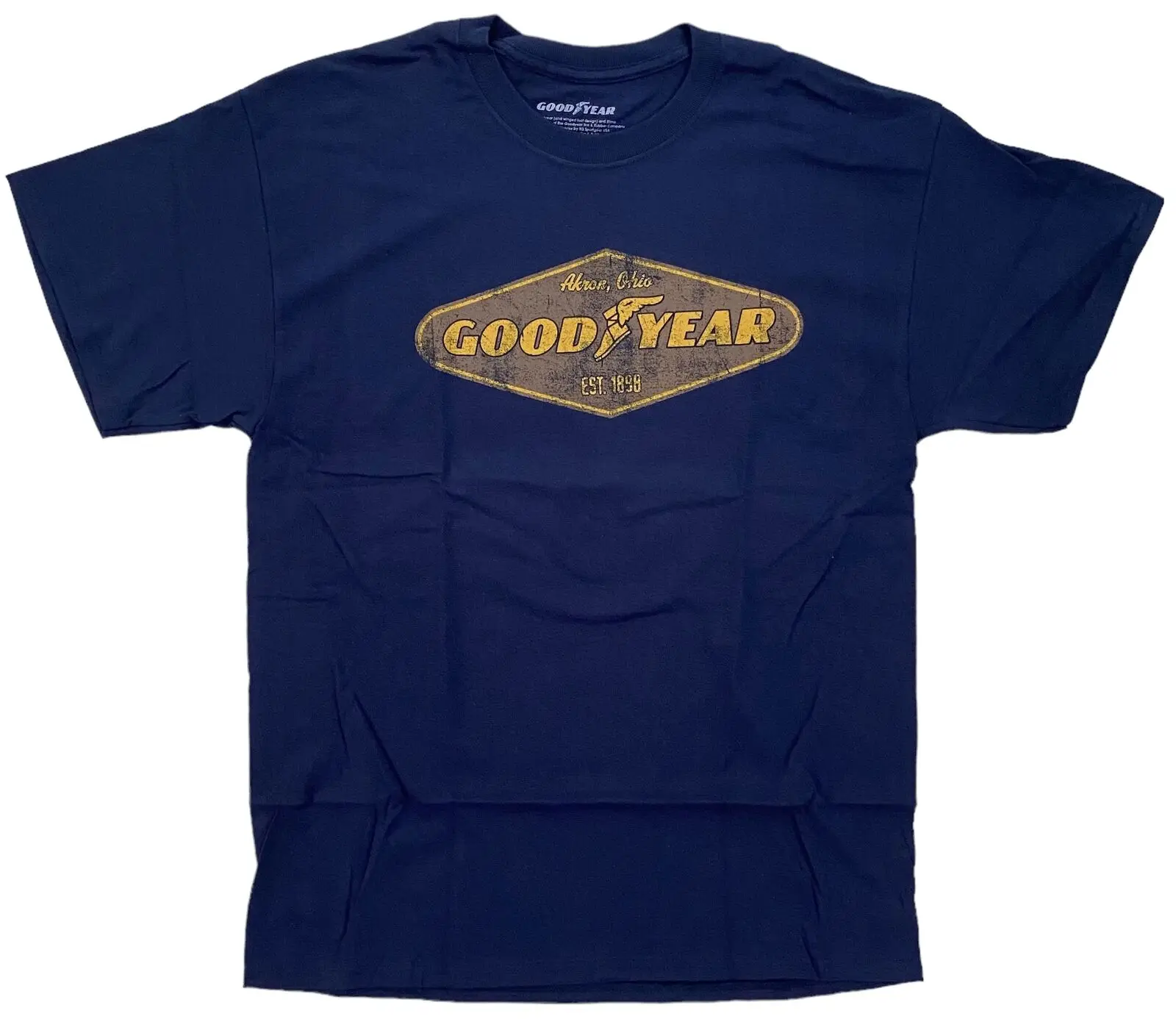 

Goodyear Tires Men's Officially Licensed Distressed Logo Print Tee T-Shirt