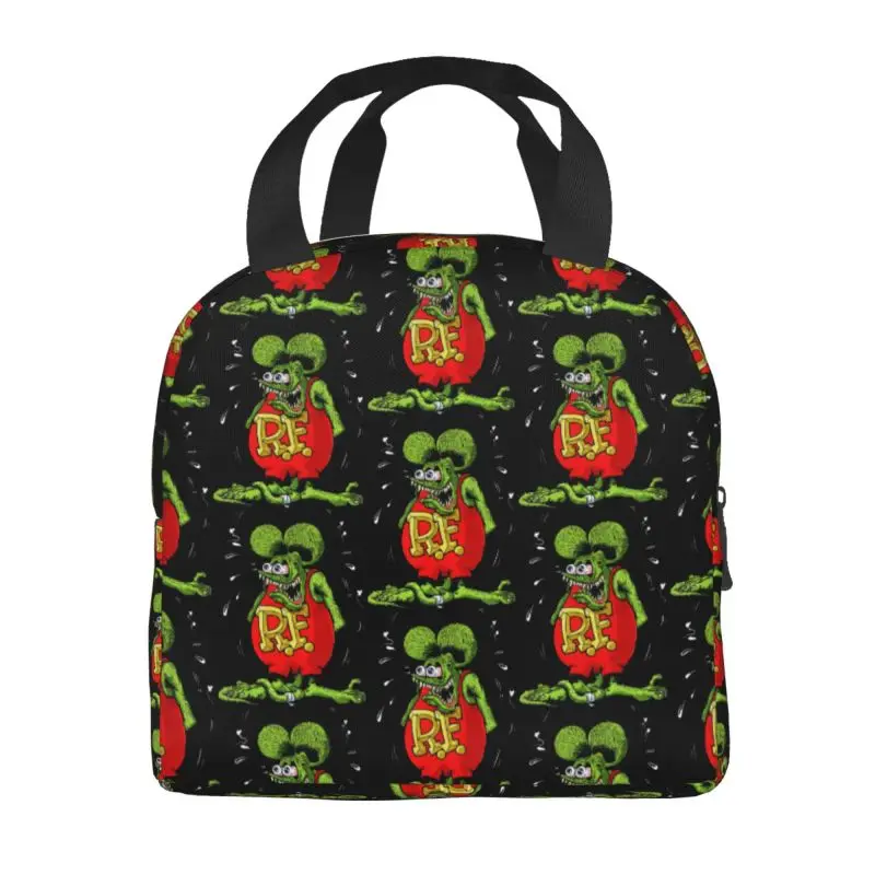 Anime Cartoon Rat Fink Resuable Lunch Box for Women Leakproof Thermal Cooler Food Insulated Lunch Bag Office Work