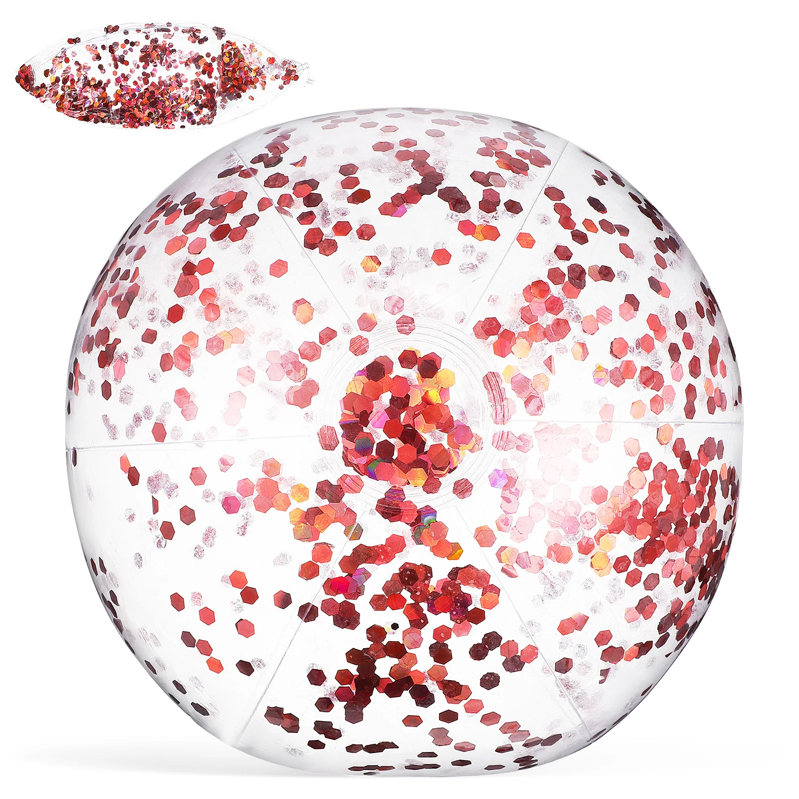 

1pcs Sequin Beach Ball Large Inflatable Glitter Ball For Summer Pool Party Beach Games Kids Outdoor Fun Swimming