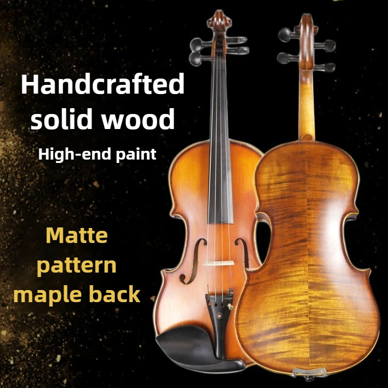 Acoustic Violin Starter Set- Full-Size , Complete Kit with Case, Bow, Strings- Maple Wood, Violin for Beginners Learning