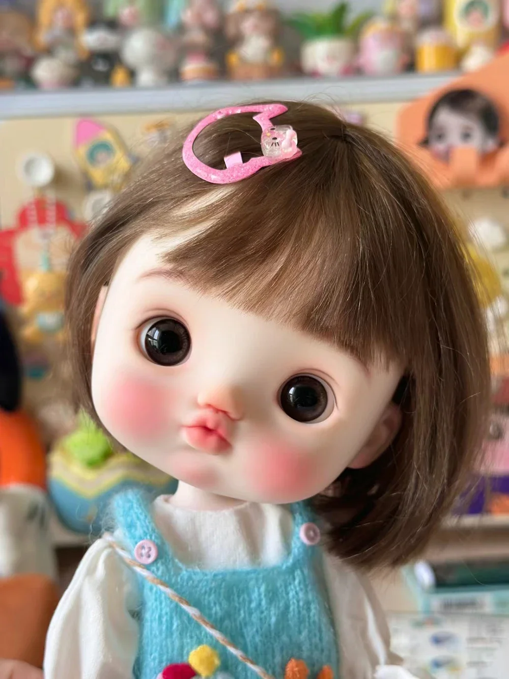 New sd BJD doll 1/6-zhuzhubao Girl toot mouth Pig Pig bao resin material doll model toy makeup free shipping