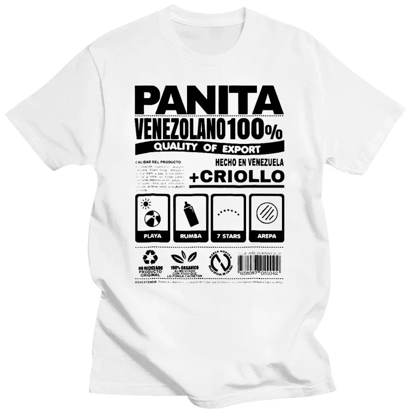 Panita Venezolano - Funny Venezuela Shirt Tshirt Men Black Short Sleeve Cotton Hip Hop T-shirt Print Tee Shirts