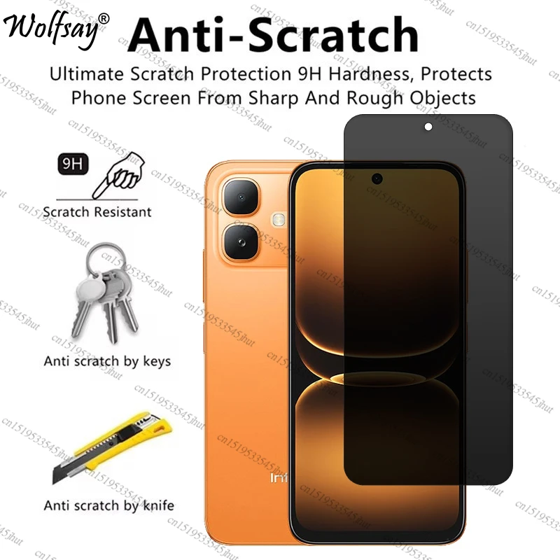 Anti-Spy Tempered Glass For Infinix Smart 20 Privacy Screen Protector Infinix Smart 20 Screen Glass For Infinix Smart 20 Glass