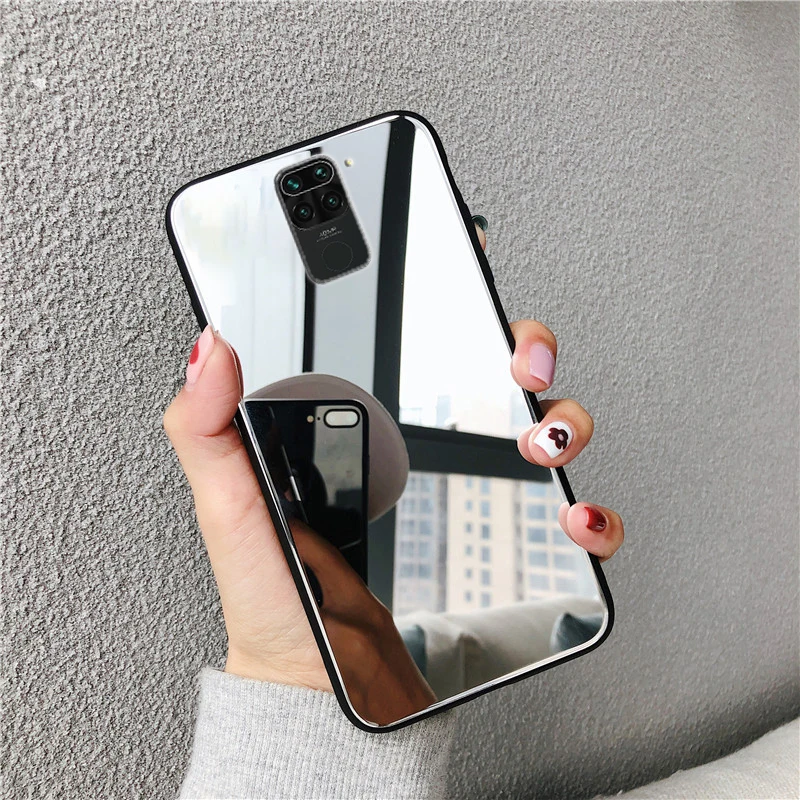 حافظة مرآة مكياج كاملة لـ siaomi ، غطاء مطلي ، Redmi Note 8 ، 9 ، 10 Pro ، 9S ، 10S ، Poco F3 ، F4 ، F5 ، 11 ، 12 ، 13 Lite ، 9T ، 10T ، 11T ، 12T ، 13T