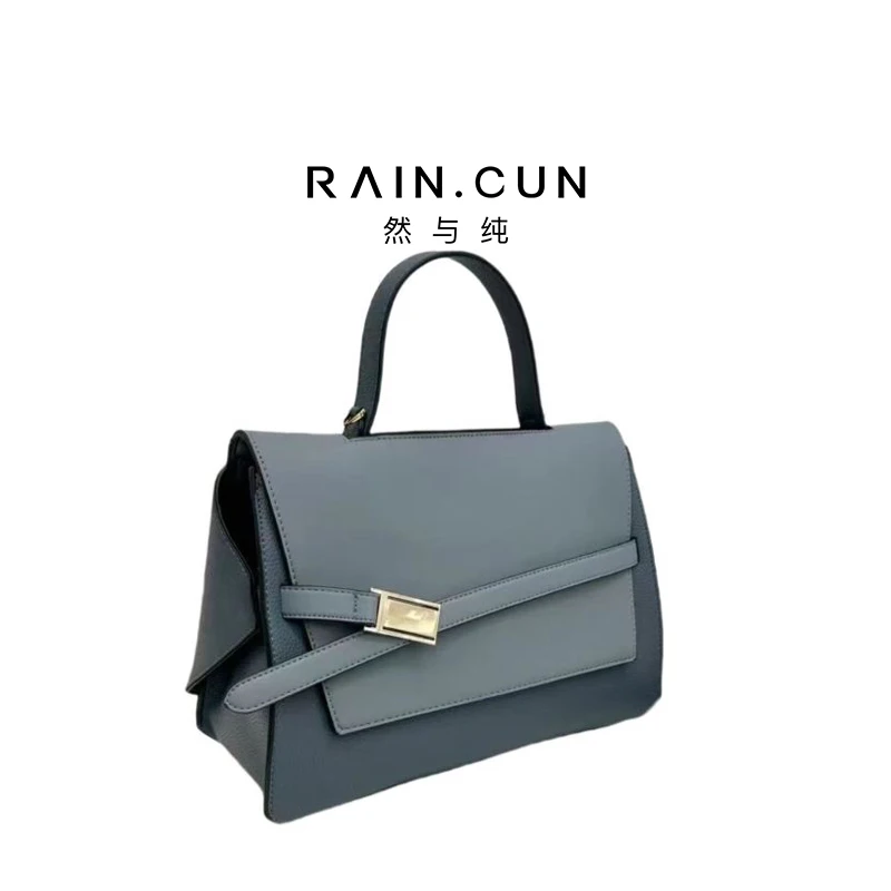 Ele Blue Crossbody Handbag for Women Raincun Luxury Ladies Bag Briti Sle Casual Pure Color oulder Bag