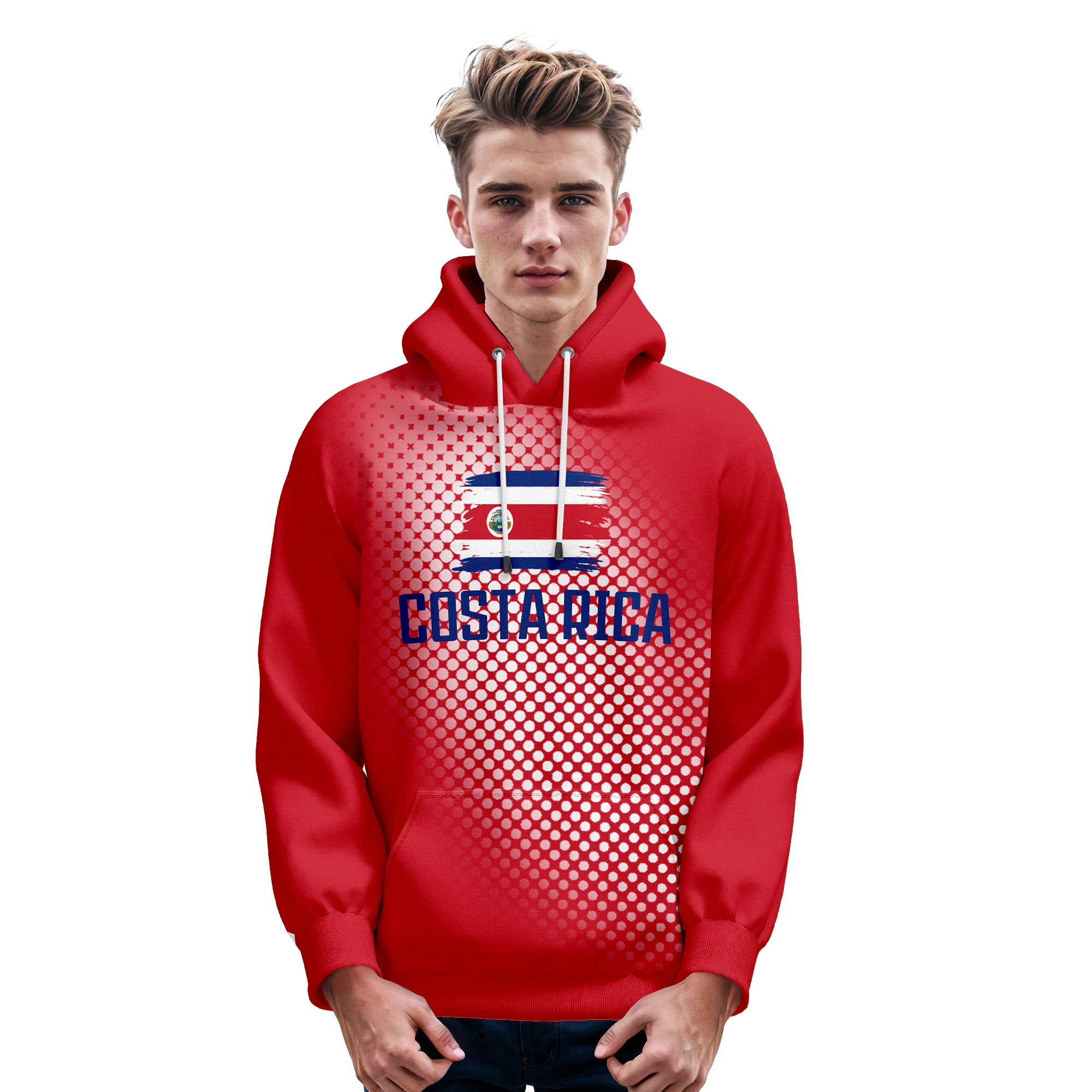 Personalizado costa rica futebol hoodie agasalho das mulheres dos homens juventude equipe de futebol pulôver impresso nome número bandeira nacional moletom