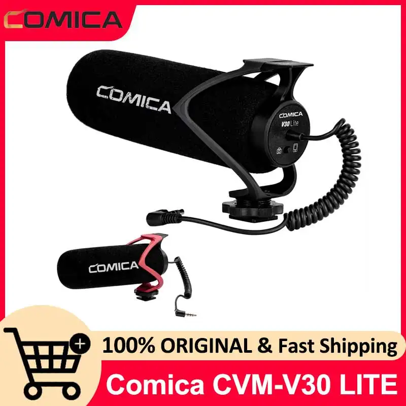 Comica CVM-V30 LITE กล้อง Shotgun ไมโครโฟน Supercardioid Professional คอนเดนเซอร์วิดีโอ Volgging ไมโครโฟนบันทึก Shock Mount