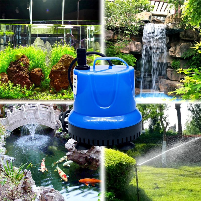 Aquarium Submersible Filter Water Pump Fish Pond Silent Water Change Pump Fish Tank Fountain 220-240V 5/7/15/20/35/45/65W