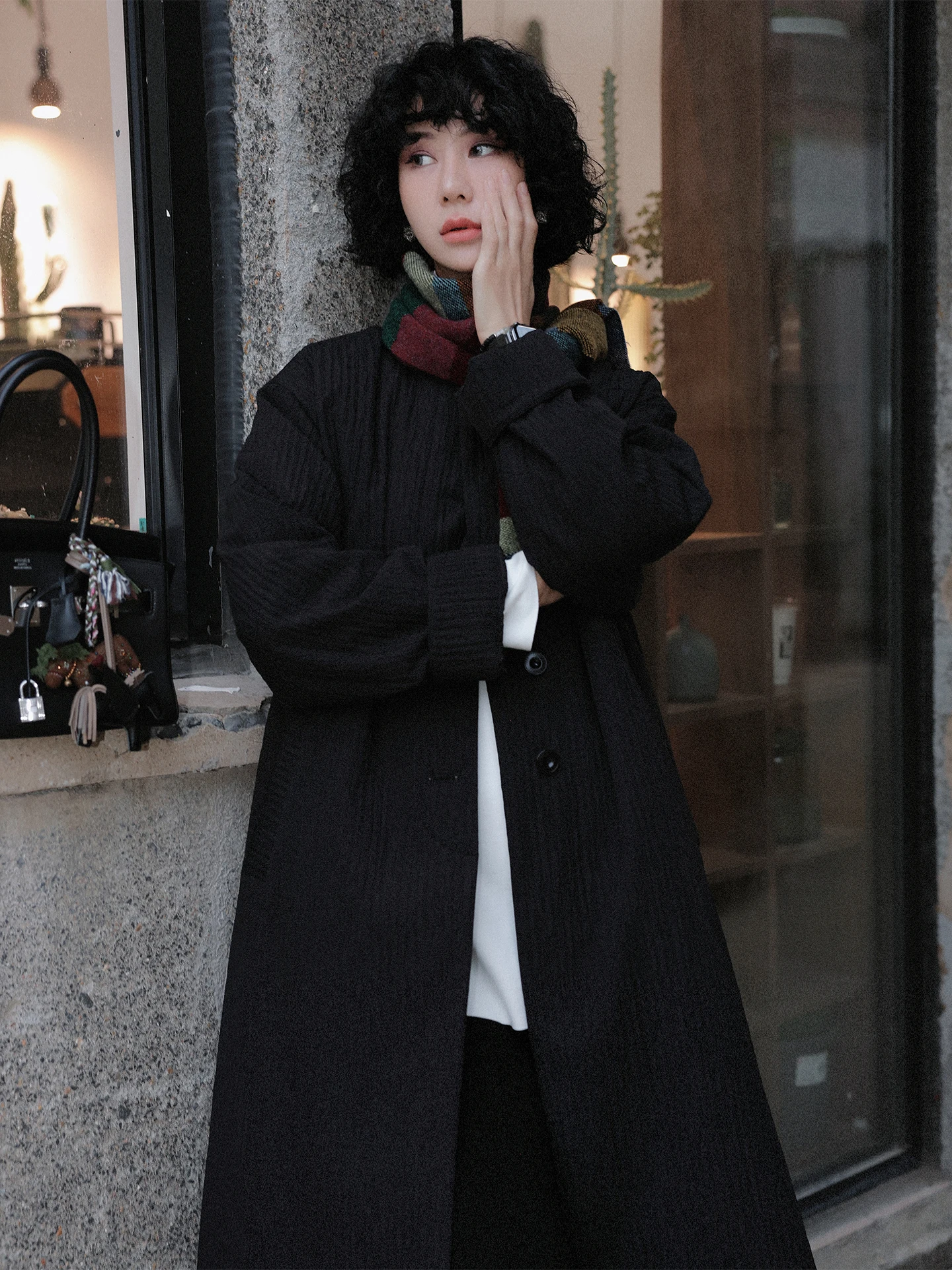 

Женское демисезонное пальто TT Yún Jiān Luò Yù из утолщенного хлопка средней длины, свободного кроя, в корейском стиле, не пышное