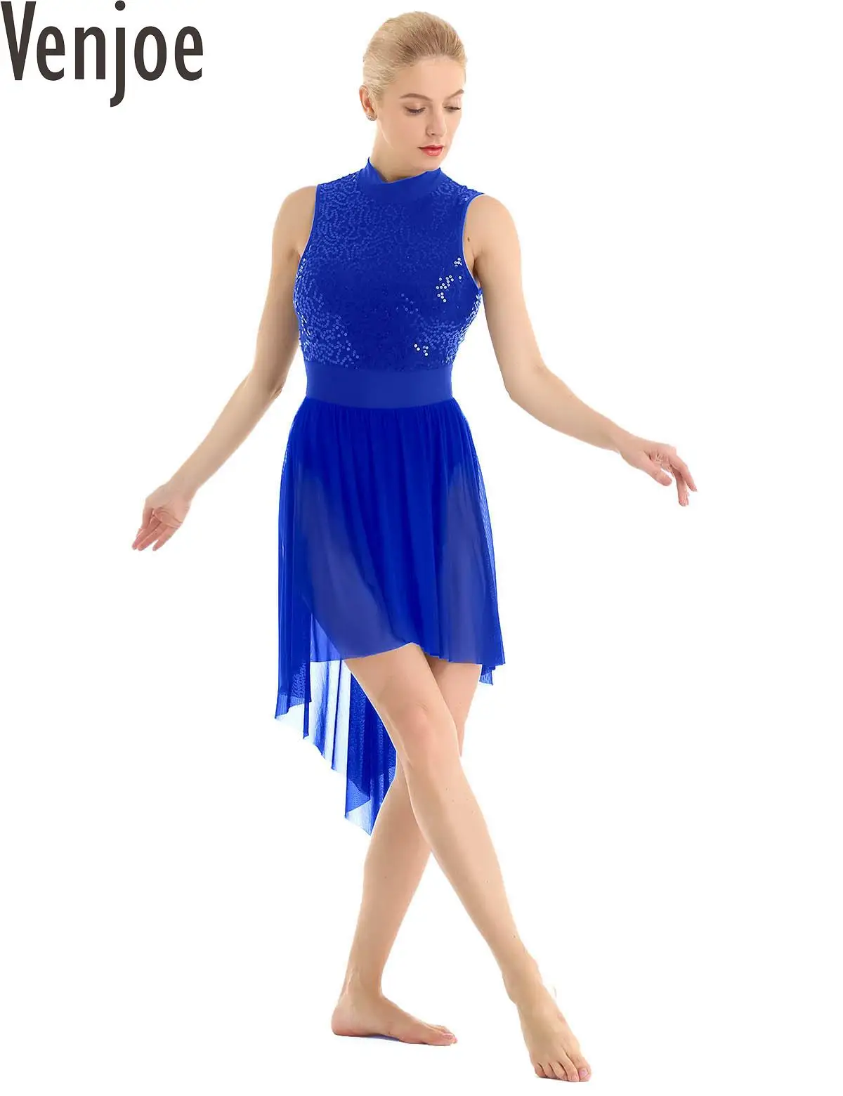 

Женское балетное танцевальное платье с открытой спиной и блестками