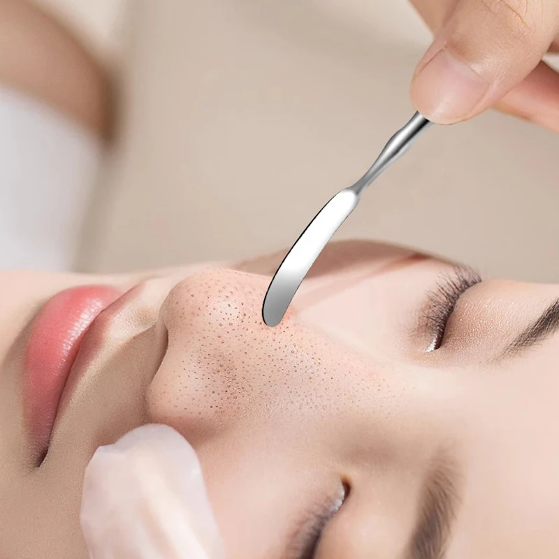 BA10 Łopata do zaskórników Clean Nose Scrape Sebum Acne Needle Ręczne narzędzie do wyciskania zaskórników Specjalna łopata do włosów Akcesoria do mieszków włosowych