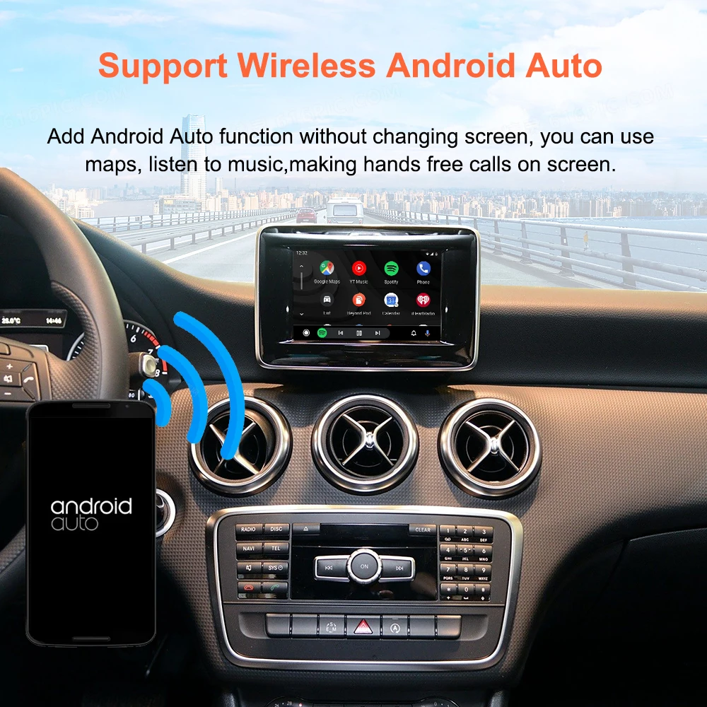 Bonroad Wireless Carplay Decoder For Mercedes Benz A B C E CLA GLA GLK ML Sprinter NTG4.5 Becker Module Android Auto Navigation – Detail 6