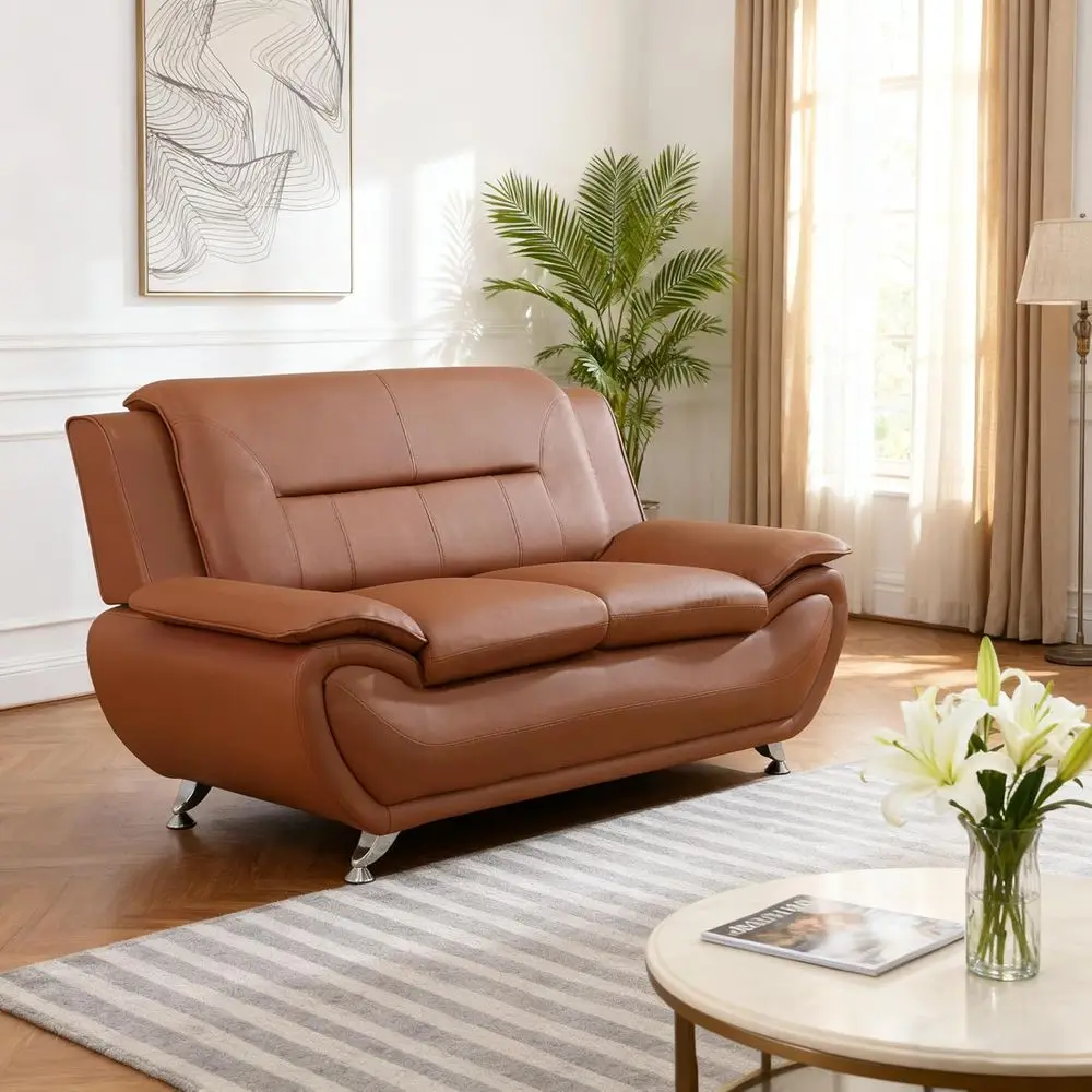 

Оранжевый кожаный диван-софа на 60 мест с металлическими ножками, идеально подходит для гостиной, спальни, офиса или общежития