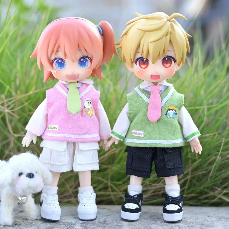 Ob11 ملابس الطفل التوأم القط دعوى ملابس دمى UFdoll 1/12 bjd GSC عادي body9 ملابس دمى إكسسوارات دمي
