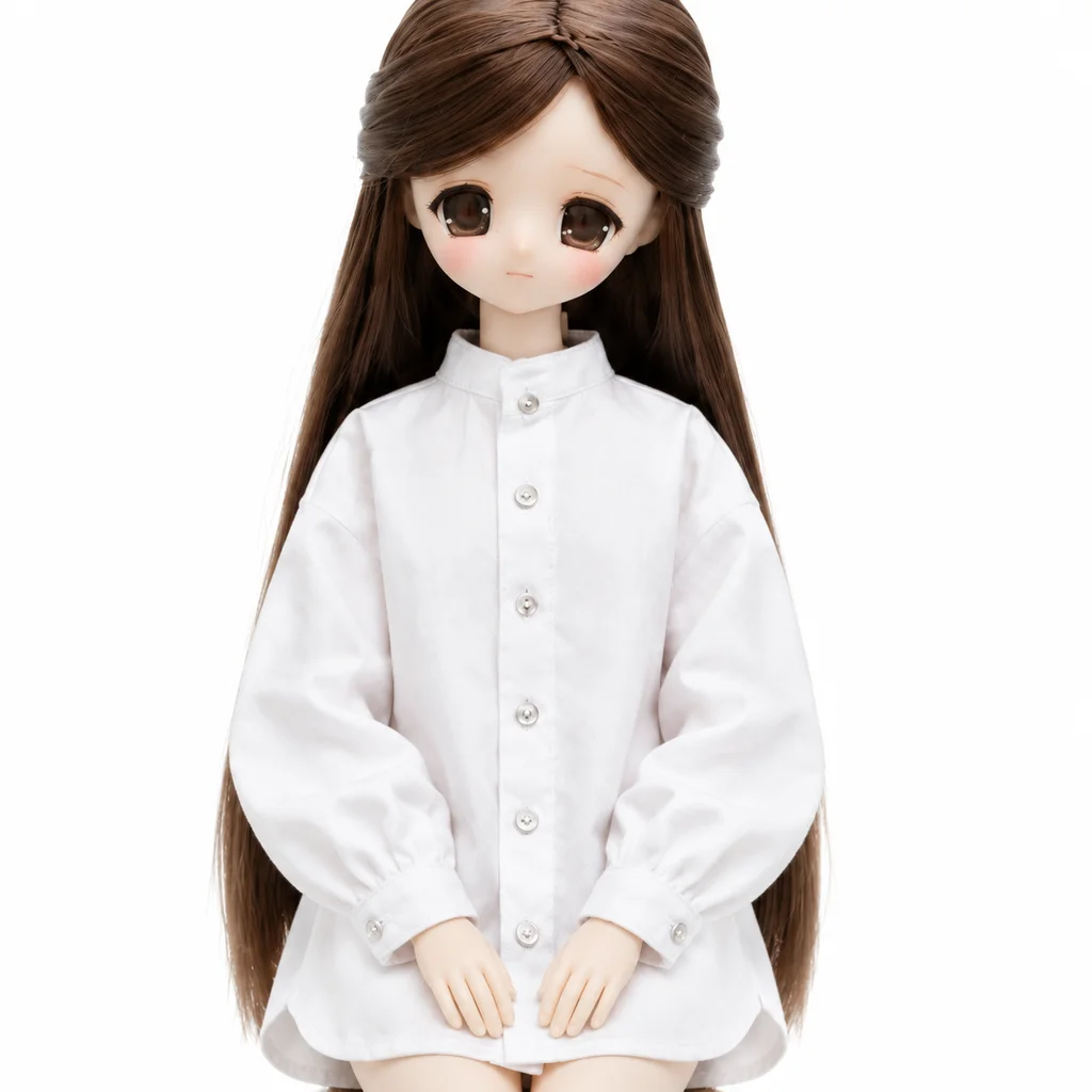 Retro Plush Fashion Cotton Blythe Doll Clothes Azone Ob22 Small Cloth round Neck Large Shirt Loose Version in Stock