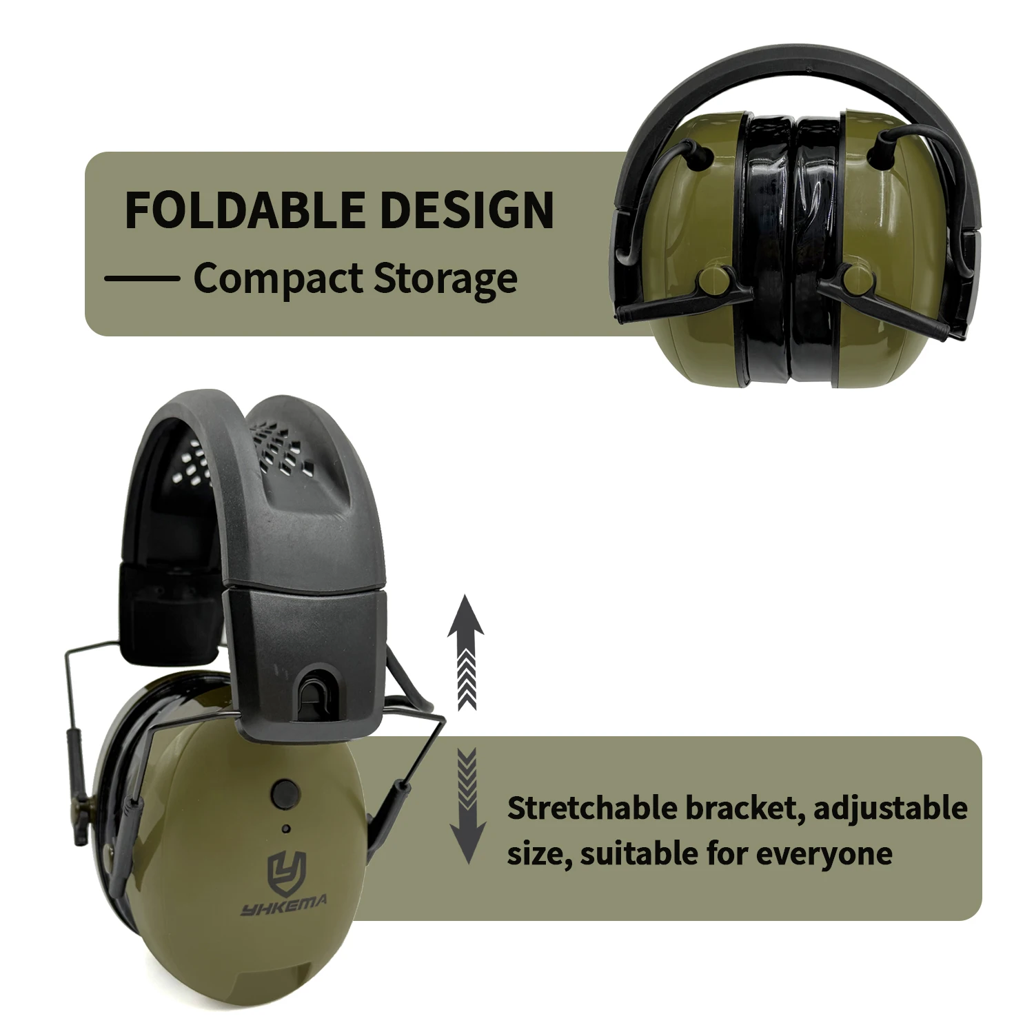 30dB SNR Hearing Protection Headphones with Bluetooth Electronic Noise Reduction Safety Ear Muffs Wireless Hearing Protector