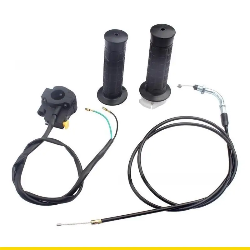 SZCH Twist Throttle Grips and Cable Assembly Throttle Line Accelerator Handle Grips for 2 Strokes Engine 80 60 50cc Mini Bike