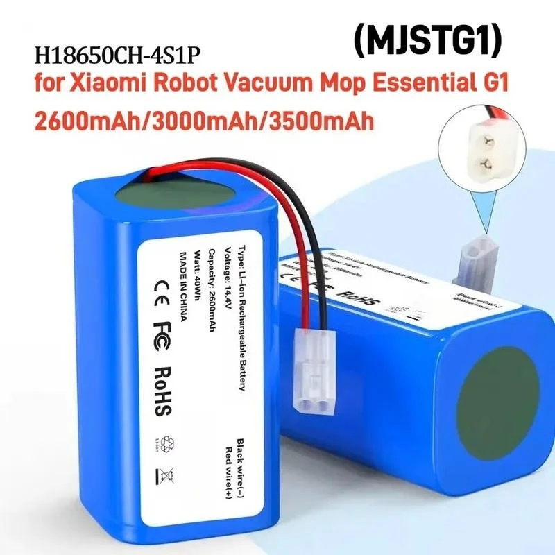 Replacement Battery for Xiaomi Robot Vacuum Cleaner G1 MJSTG1 H18650CH R30 R35 4S1P 3500mAh Lithium Ion Power Supply