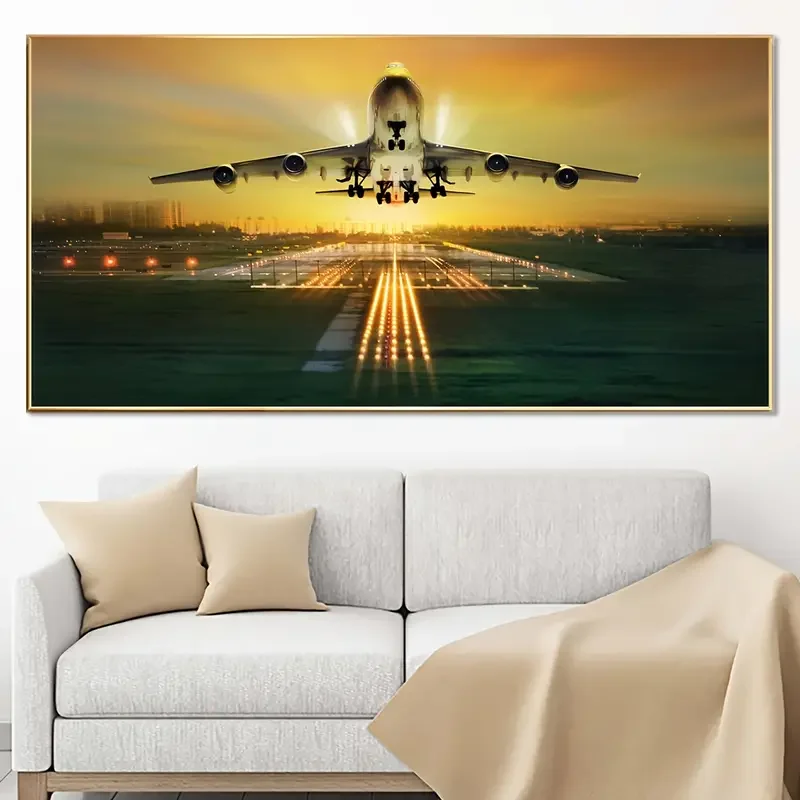 ملصق قماش بدون إطار لتزيين المنزل ، طائرة باردة ، فن جدار الطائرة ، الفن الحديث ، الموضة ، 1 *
